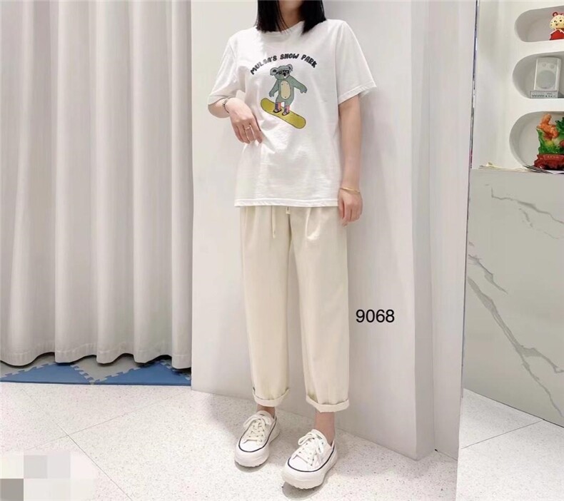 夏季新款，阔腿拖地，老爹休闲裤系列，女装休闲裤，帝凡璐