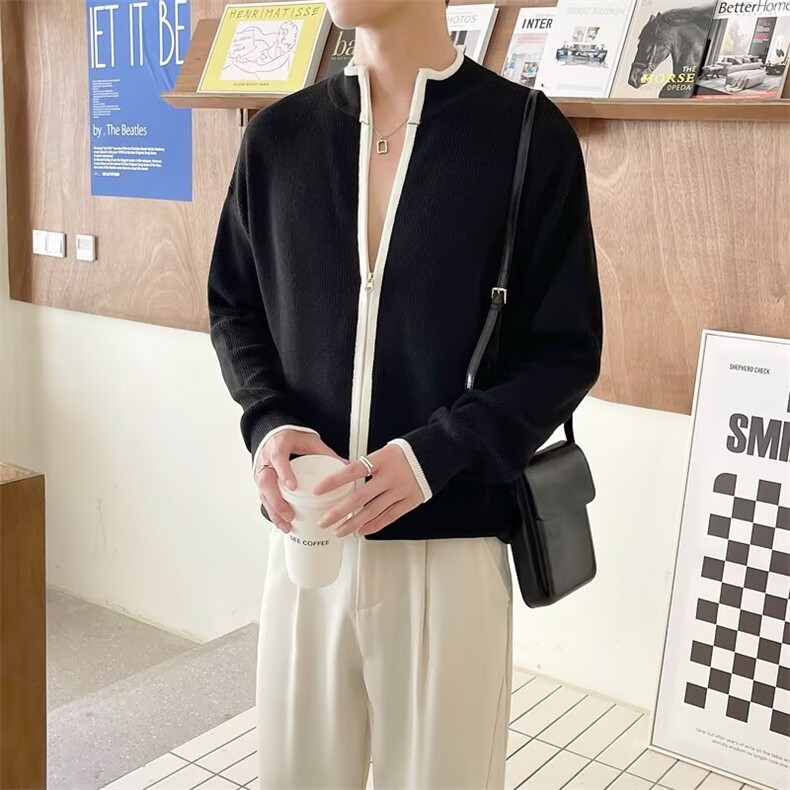 MM421-P57美式新款复古休闲慵懒风针织开衫毛衣,男装针织衫/毛衣,星座617A-2