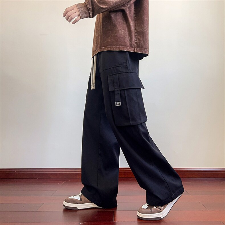M-8X工装多袋裤男秋季休闲裤大码宽松胖子加肥加大裤子A703,男装工装外套,星座310B-2