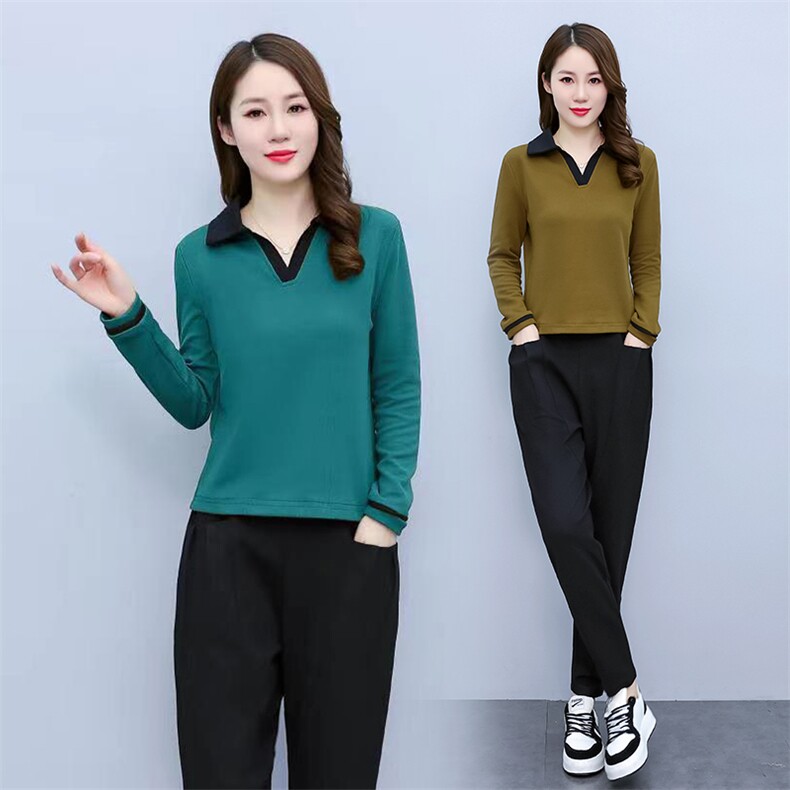 品牌休闲运动套装女2025春季新款减龄洋气妈妈跑步服两件套图片