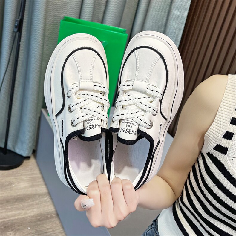 真皮小白鞋女2023新款低帮轻便舒适休闲时尚潮鞋小众跑步鞋子,女鞋休闲鞋,电商A223