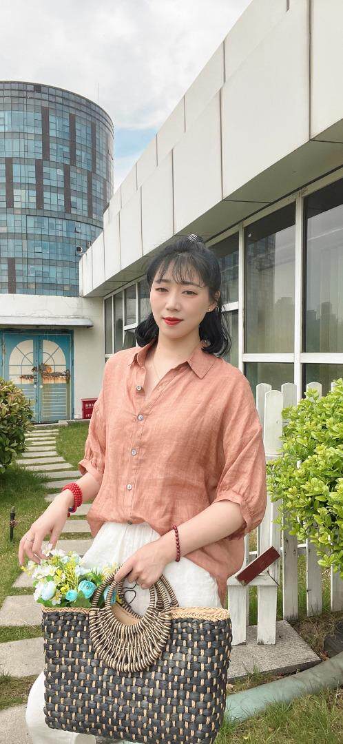 纯苎连衣裙小衫裤子裙子衬衣 时尚风 风淑女风休闲风，女装连衣裙，川哲