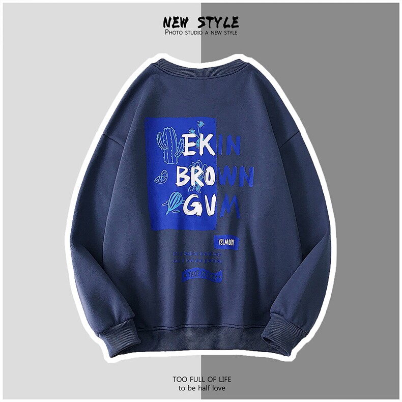 1港风平铺中性情侣大码原宿休闲运动套头卫衣男7257P38控58，男装卫衣，星座226-2