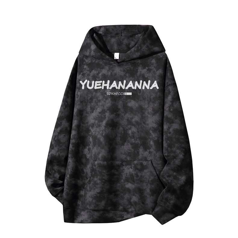 得物供货、重磅420克现货麂皮绒扎染卫衣HD019-1-WL25364ZR-P45,男装卫衣,电商019-1