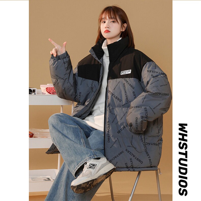新款双面穿棉服宽松时尚港风青少年棉袄外套MY20815P-60,男装棉衣,电商A128