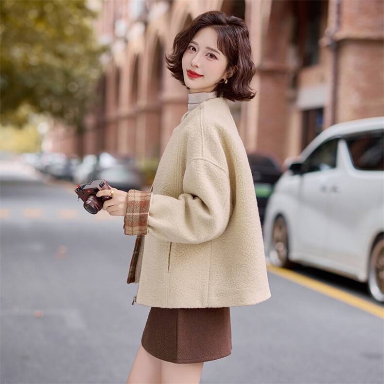 2024年冬季羊毛呢羽绒内胆外套90白鹅绒上衣女,女装羽绒服,辉之琳