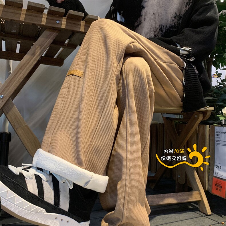 XZ616冬季新款华夫格贴标加绒加厚休闲裤TY435P65控78,男装休闲裤,星座512A（原616）