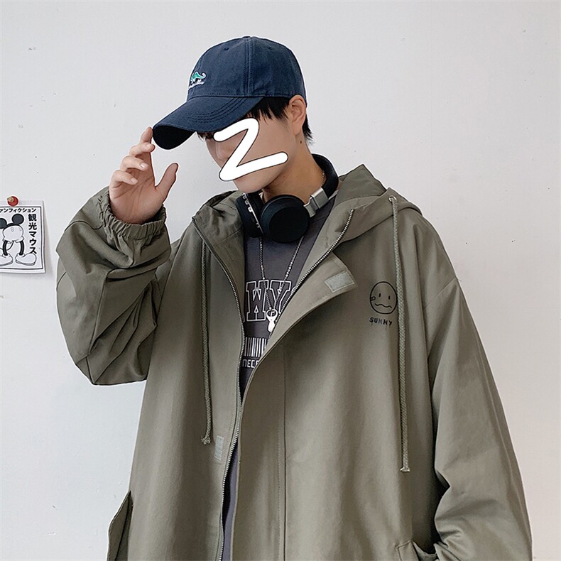 JK41072-P85加棉款-P115纯棉连帽夹克男士大码工装夹克男外套男,男装夹克,电商A040