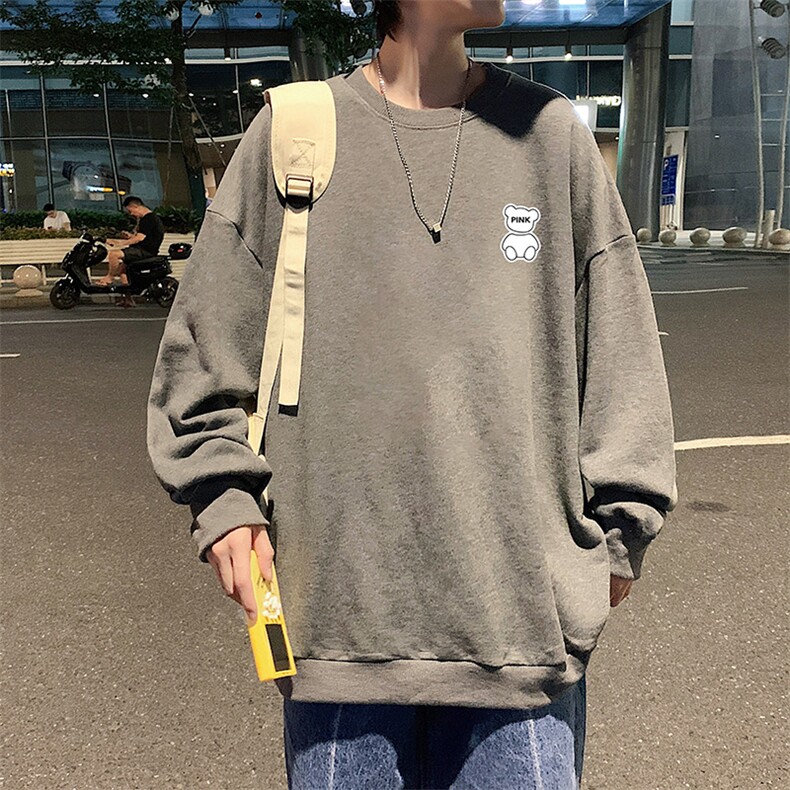 S6292-P28秋季圆领卫衣男大码韩版宽松长袖外套,男装卫衣,电商A040