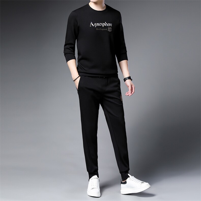 SA9823-2钱塘2020-2中青年男士冬季新款时尚休闲帅气卫衣P152,男装休闲套装,钱塘207-2