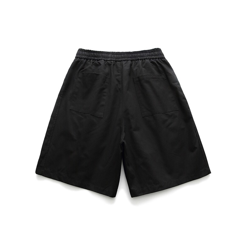 南夏乔装2025夏季新款纯色拉链口袋休闲短裤日系复古宽松直筒裤男,男装牛仔裤,电商S006（B521）