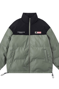 白底 23新款冬季时尚百搭立领加厚PU皮棉服外套MY6405P125控168图片