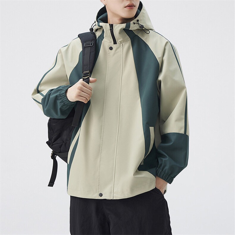 秋季宽松夹克男撞色冲锋衣外套DSA157B-JK7836-P68图片