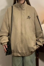 25秋装新款刺绣立领鹿皮绒男夹克外套港风705-1-W8823-P75控108，男装夹克，星座705-1