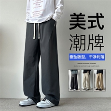 2026春季新款立体剪裁褶皱休闲裤K666111特P40控78，男装休闲裤，电商A309