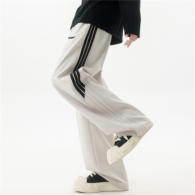刺绣侧边条纹美式cleanfit复古撞色男休闲裤X416B-KL1058-P45限78,男装休闲裤,星座416B-1
