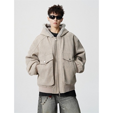 706-LK8244-P128现货冬季男士保暖连帽棉服男复古座山雕外套，男装棉衣，星座706