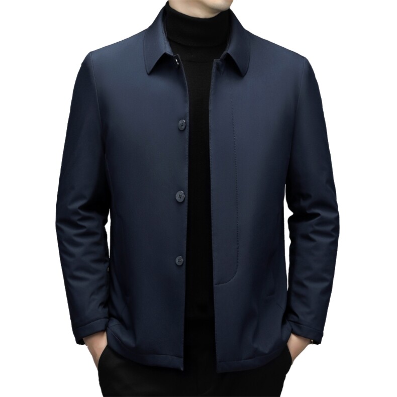 棉衣外套男秋冬季2023新款棉服翻领中年休闲爸爸装保暖棉袄男装,男装棉衣,电商B212（原钱塘6029）