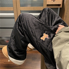冬季新款加绒保暖腊肠狗情侣多色宽松休闲裤B315-K867-p65控88，男装休闲裤，电商B315