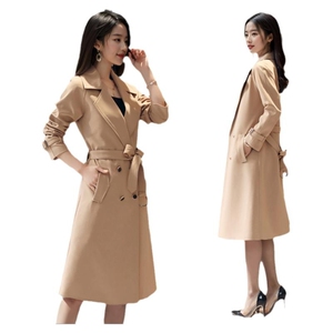 风衣女2024春秋新款修身显瘦气质时尚中长款胖mm加大加肥春秋外套图片