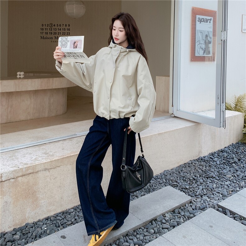 新品小个子短款风衣外套女2601---P155--K208,女装短外套,2C253