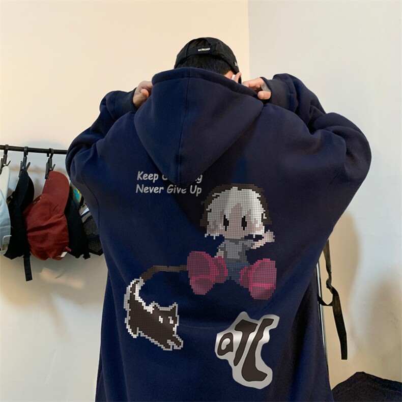 ！连帽圆领卫衣男装港风帽衫男LM160-P35,男装卫衣,电商B367