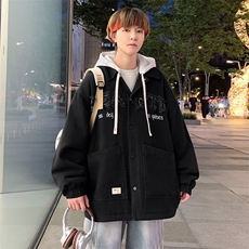 秋季新款潮牌连帽休闲假两件夹克外套男女A436-1038-P80128，男装夹克，电商A436