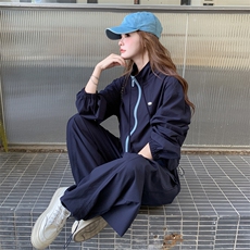 韩系休闲工装套装女2025早秋新款酷飒拽姐外套背心阔腿裤三件套，女装套装/套裙，2C218