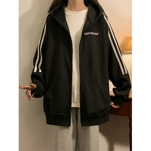卫衣开衫男女连帽外套春秋新款宽松百搭上衣XZ102B-1W2558P65图片