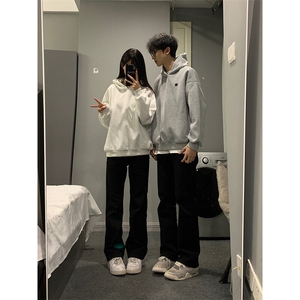 抖音得物二开现货供应 春装重磅美式高街宽松连帽卫衣 DL3002图片