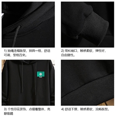 WY2264-P35纯连帽卫衣男大码运动帽衫宽松薄砖墙，男装卫衣，电商A040A