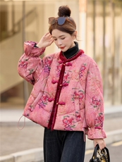 《欧货bao款现货》新中式100仁丝高档提花面料90羽绒服真水貂毛，女装羽绒服，众宇琦