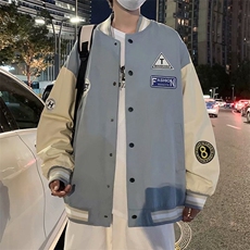 棒球服韩版潮流ins高街嘻哈拼接外套男春秋潮牌运动夹克JK42-P48，男装夹克，星座1008-2