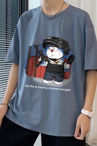 ！春夏新款纯棉宽松短袖T恤男士情侣体恤衫男DX27-P20图片