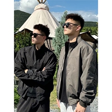 美式教练夹克三防立领休闲潮流痞帅复古秋款户外工装飞行百搭外套，男装夹克，星座1210-1