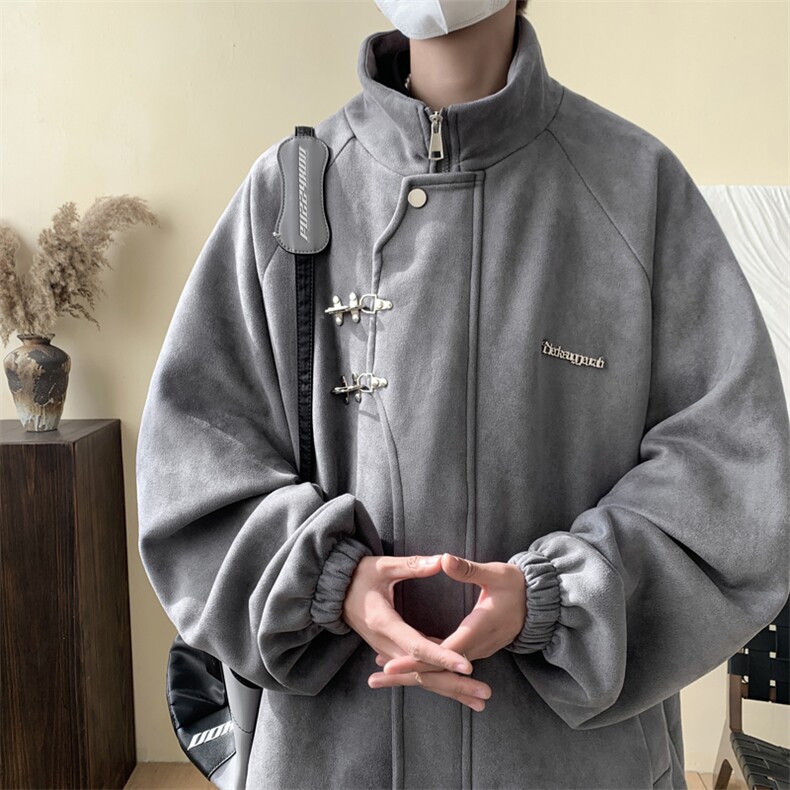 重磅！麂皮绒复合夹克飞机扣外套CP43-特P60 控价：108图片