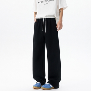 8XL-M春季撞色运动卫裤特大码美式高街直筒阔腿休闲裤KZ1945/P55图片