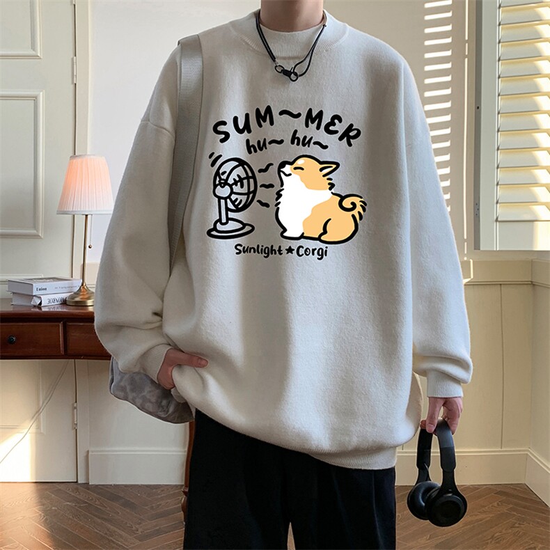 8XL半高领毛衣男大码胖子针织衫毛线衣M18420-P45加绒款-P65,男装针织衫/毛衣,电商A040