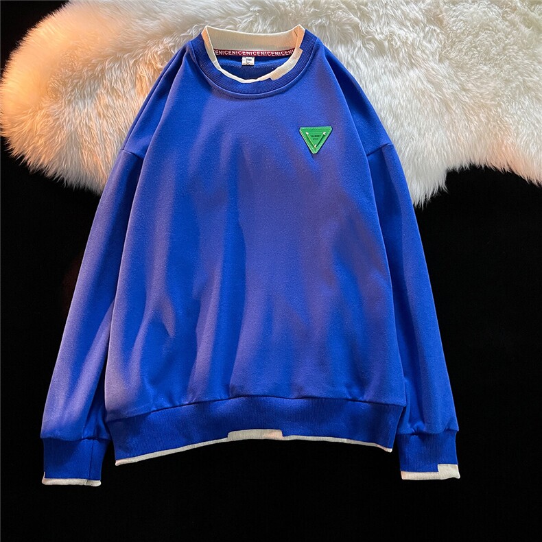 1秋季平铺情侣圆领假两件运动大码M-5XL卫衣外套男WY7142P48控68，女装短外套，星座226-2