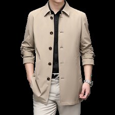 BW8821010钱塘2020-2秋季新款中长款翻领夹克外套男士风衣P162，男装风衣，钱塘207-2
