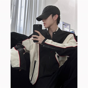 B221 美式ins高街暗黑痞帅型男机车服外套上衣 SY2306-P90控118图片