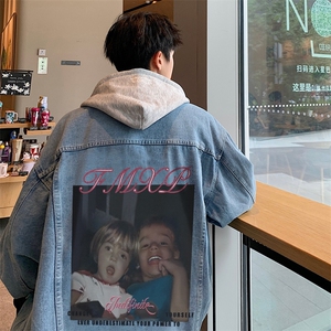 复古水洗牛仔外套男春季美式高街oversize潮牌工装夹克JK1047-P88图片