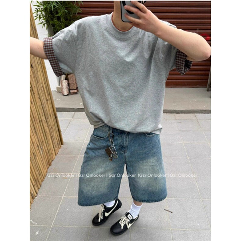 夏季纯棉撞色格子翻边设计短袖男女同款文艺时尚休闲T恤上衣T011,男装T恤,星座1116A（原606A-3）