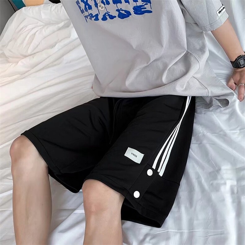 男夏季潮流时尚休闲大码条纹短裤D512P25图片