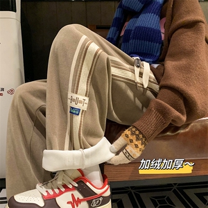 22冬 加绒加厚奥利绒港风宽松休闲长裤 B266-9522-P65图片