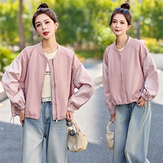 新中式超火皮衣外套女2025春季新款宽松大码机车服夹克现货！现货，女装皮衣，一安秀
