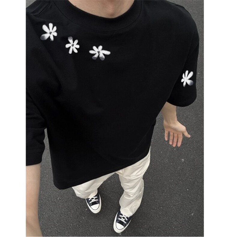 纯棉260克花朵印花短袖ZX0269-P25,男装T恤,星座313A(原308A-2)