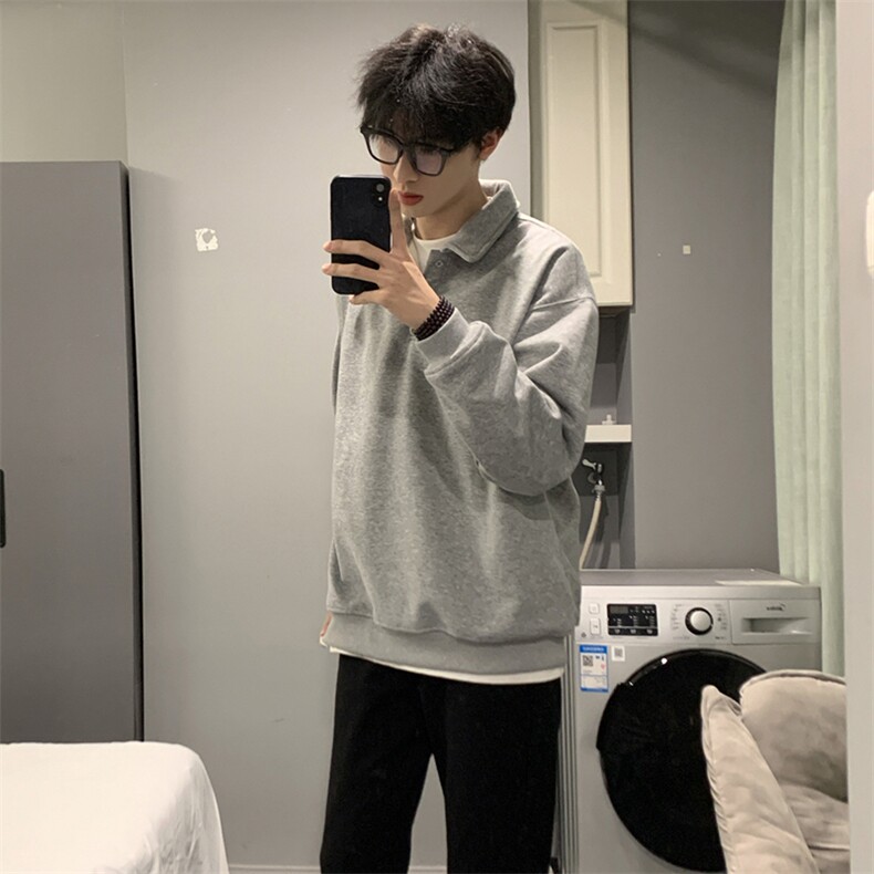 抖音得物高品质二开26春装美式高街结构设计POLO翻领卫衣外套W77,男装Polo衫,电商A486