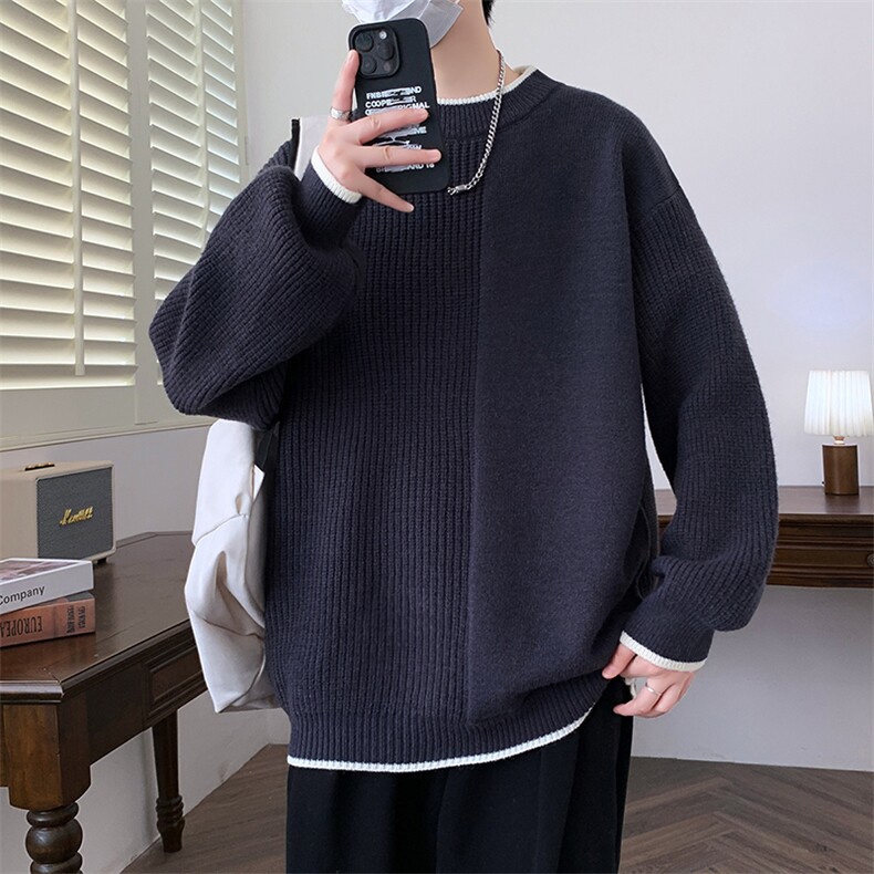 【新品】2025秋冬男士时尚休闲百搭针织毛衣潮流-M5090-P45,男装针织衫/毛衣,星座1105-1