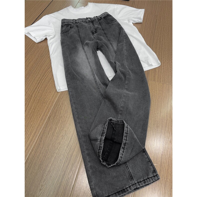 B221美式ins高街宽松直筒莱赛尔冰丝牛仔裤LK25486-特P45控88，男装牛仔裤，电商B221